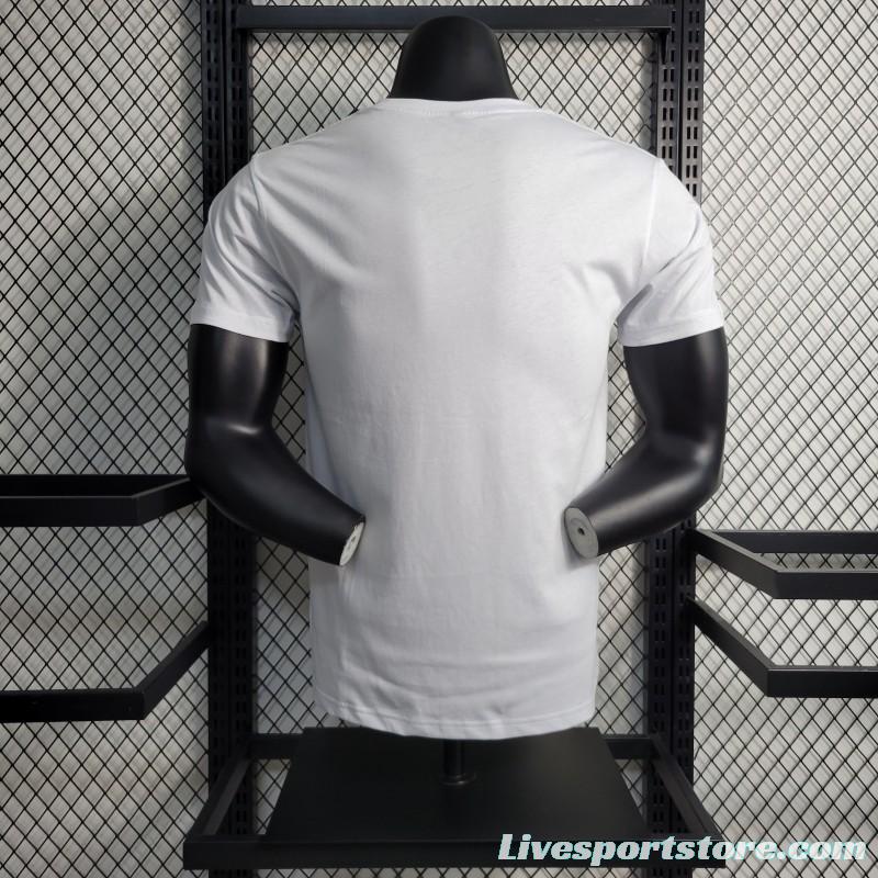 2023 Adidas White T-shirts WITH Adidas LOGO