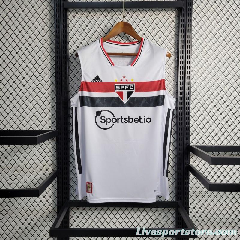 22-23 Sao Paulo Home Vest White Jersey