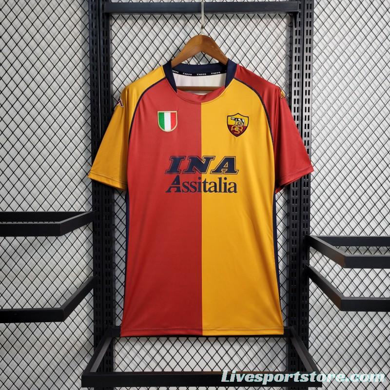 Retro 01/02 Roma Home European Jersey