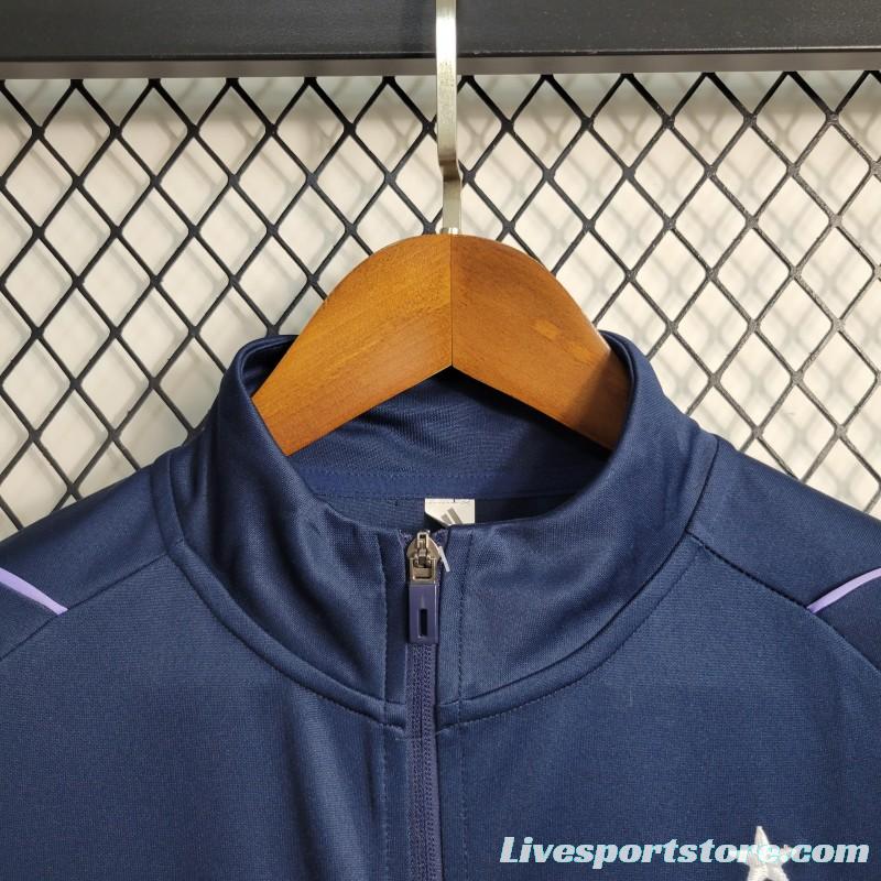 23-24 Cruzeiro Navy Full Zipper Training Jacket