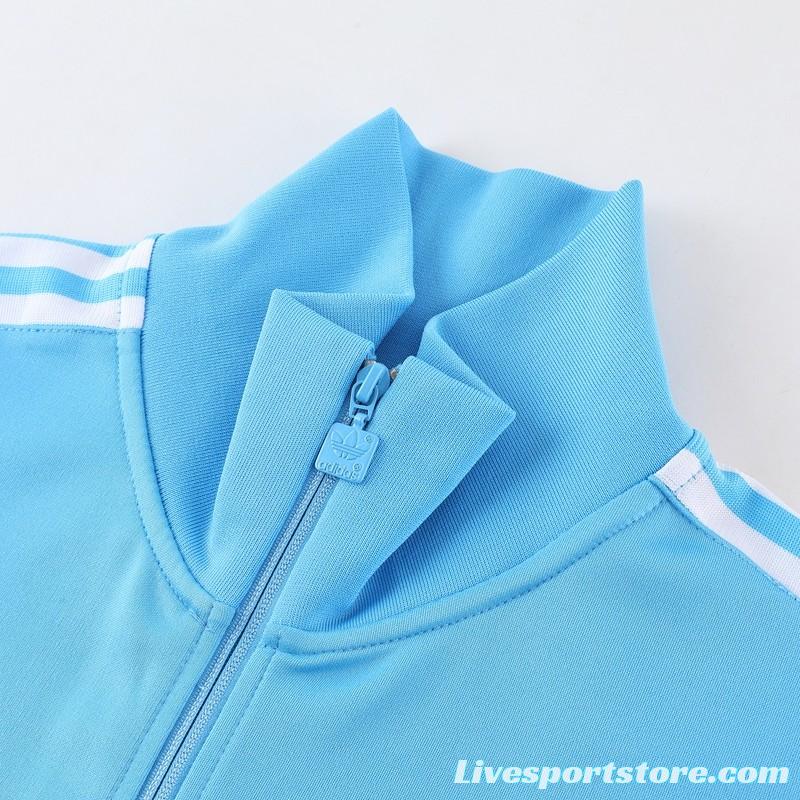 2023 Adidas Original Sky Blue Full Zipper Jacket +Pants