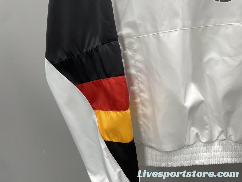 2023 Germany White half Zipper Windbreaker