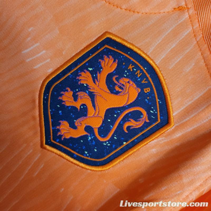 2023 Women Netherlands Home Orange Jersey