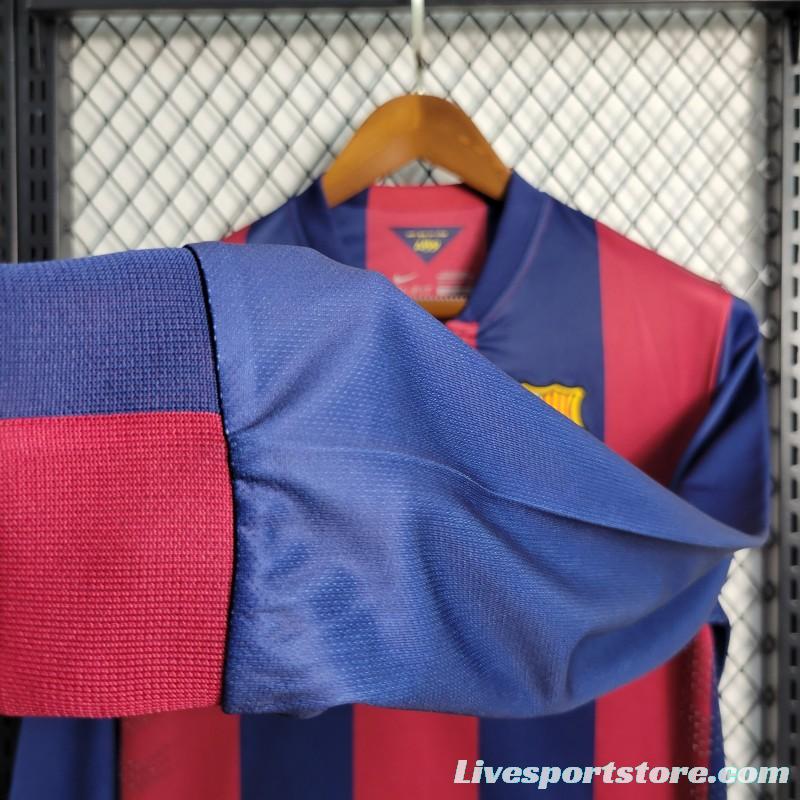 Retro14-15 Barcelona Home Long Sleeve Jersey