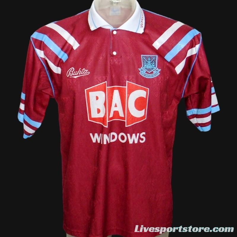 Retro 91/92 West Ham Home Jersey