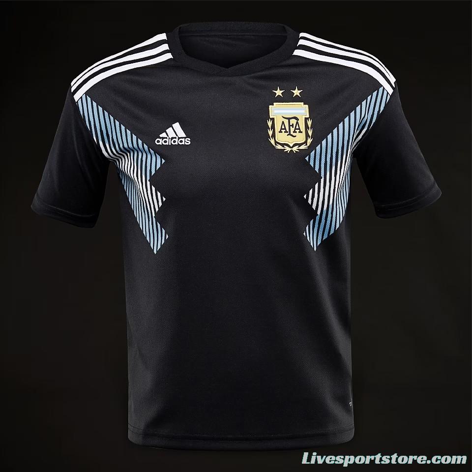 Retro 2018 Argentina Away Black Jersey