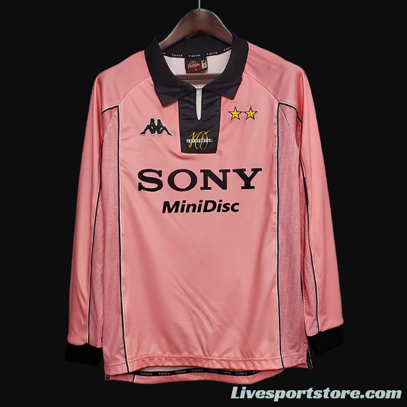 Retro 97/98 Juventus Away Pink Long Sleeve Jersey