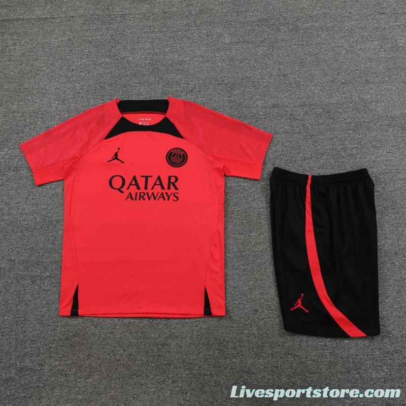 23-24 PSG Carmine Short Sleeve+Shorts