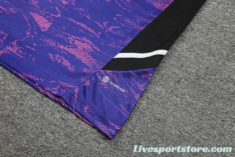 23-24 Juventus Purple Short Sleeve+Shorts