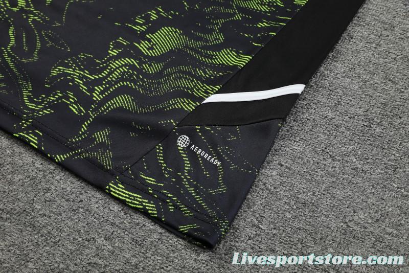 23-24 Manchester United Black Green Short Sleeve+Shorts