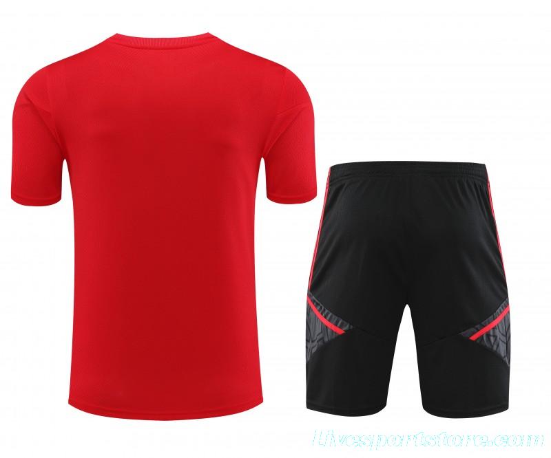 23-24 Bayern Munich Red White Short Sleeve+Shorts