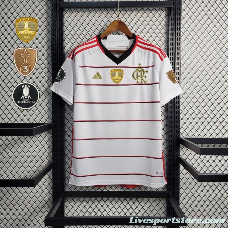 23/24 Flamengo Away Jersey With All Sponsors+Patches