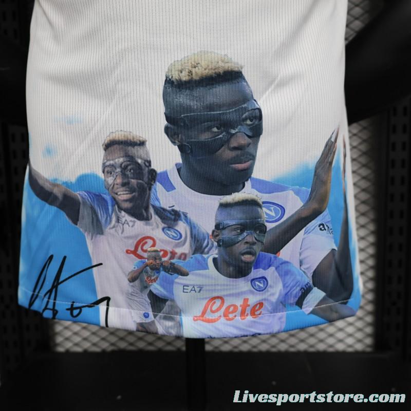 Player Version SSC Napoli Face Game Victor Osimhen Champion Jersey