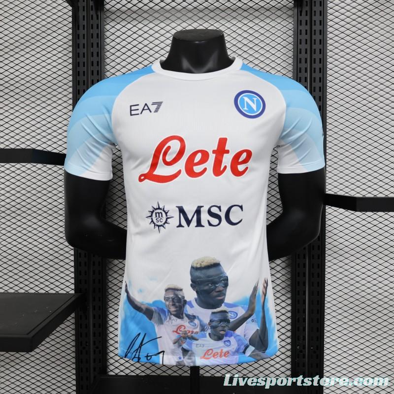 Player Version SSC Napoli Face Game Victor Osimhen Champion Jersey