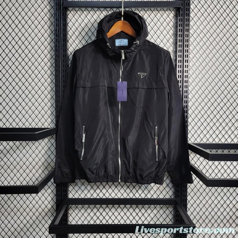 2023 PRADA Black Windbreaker