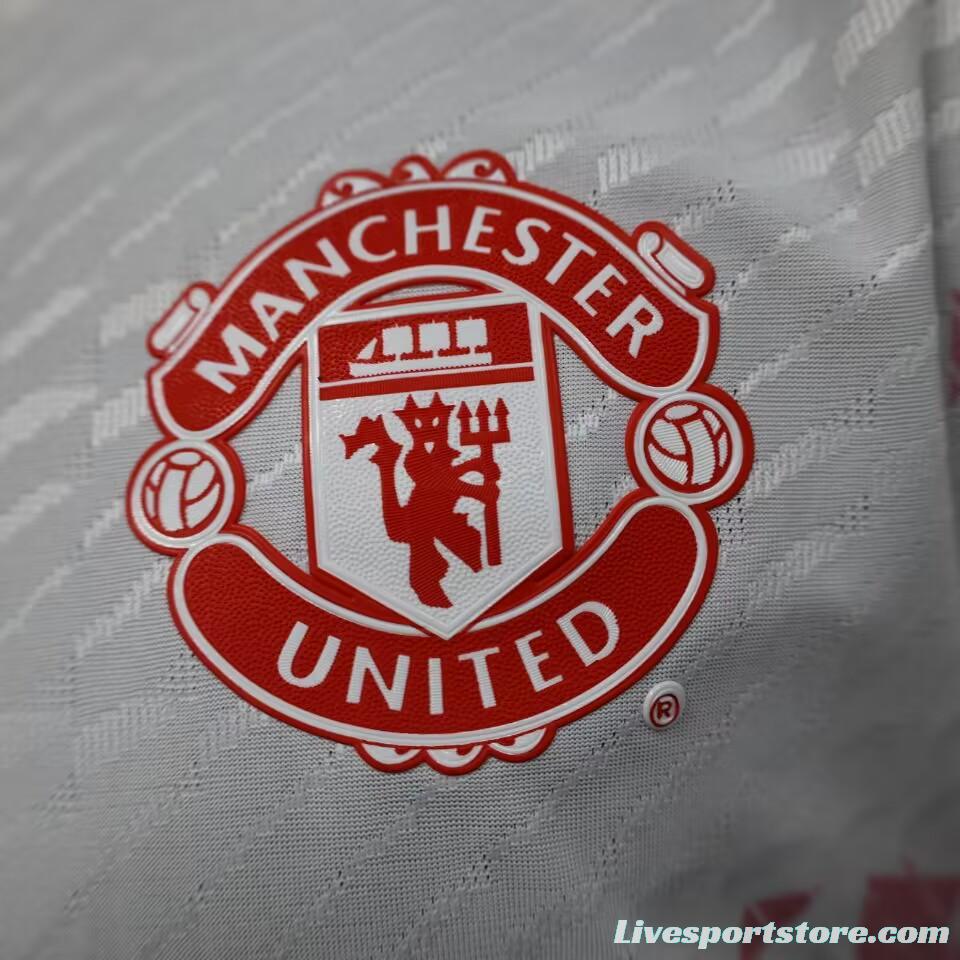 Player Version 23/24 Manchester United Away White Jersey