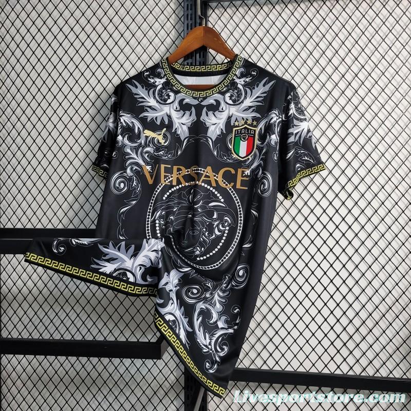 2023  Italy x Versace Special Edition Black Jersey