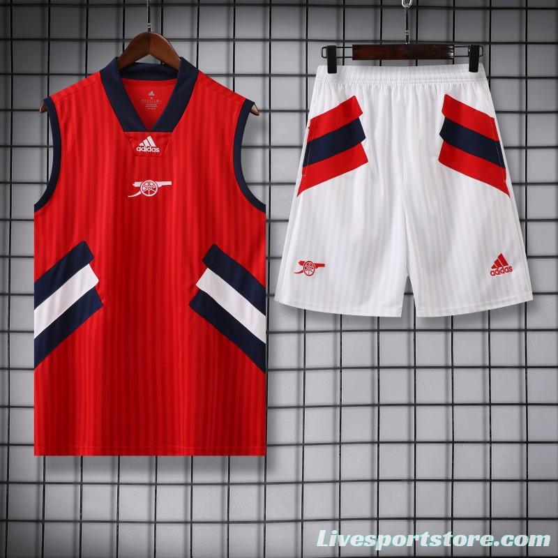 23-24 Arsenal Red Remake Icon Vest Jersey+Shorts