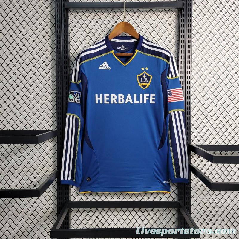 Retro 11-12 La Galaxy Long Sleeve Away Blue Jersey