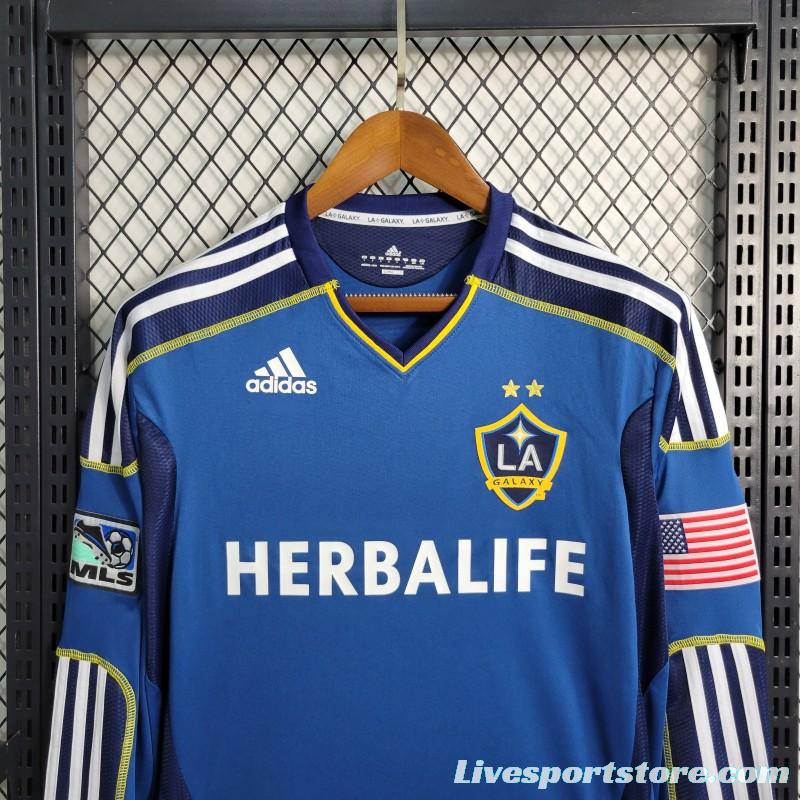 Retro 11-12 La Galaxy Long Sleeve Away Blue Jersey