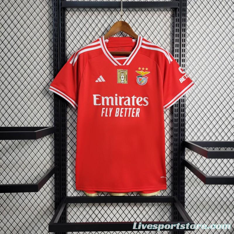 23/24 Benfica Home Jersey With Patch