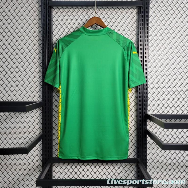 23-24 Manchester City Green Goalkeeper  Jersey