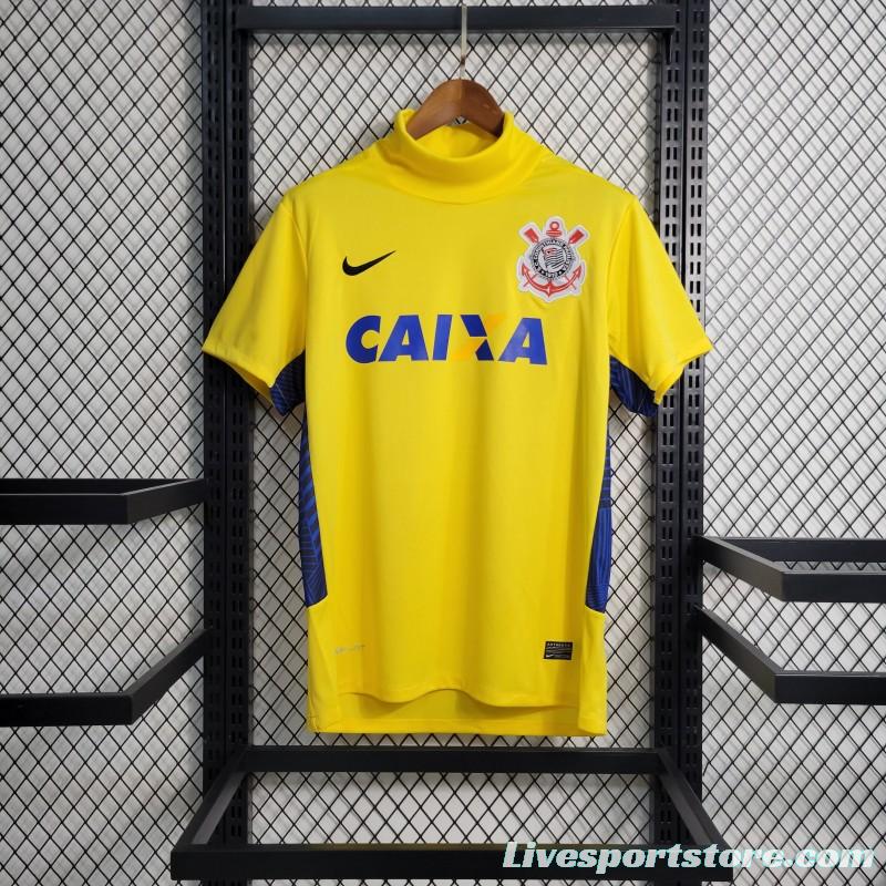 Retro 14-15 Corinthians Goalkeeper Yellow Jersey