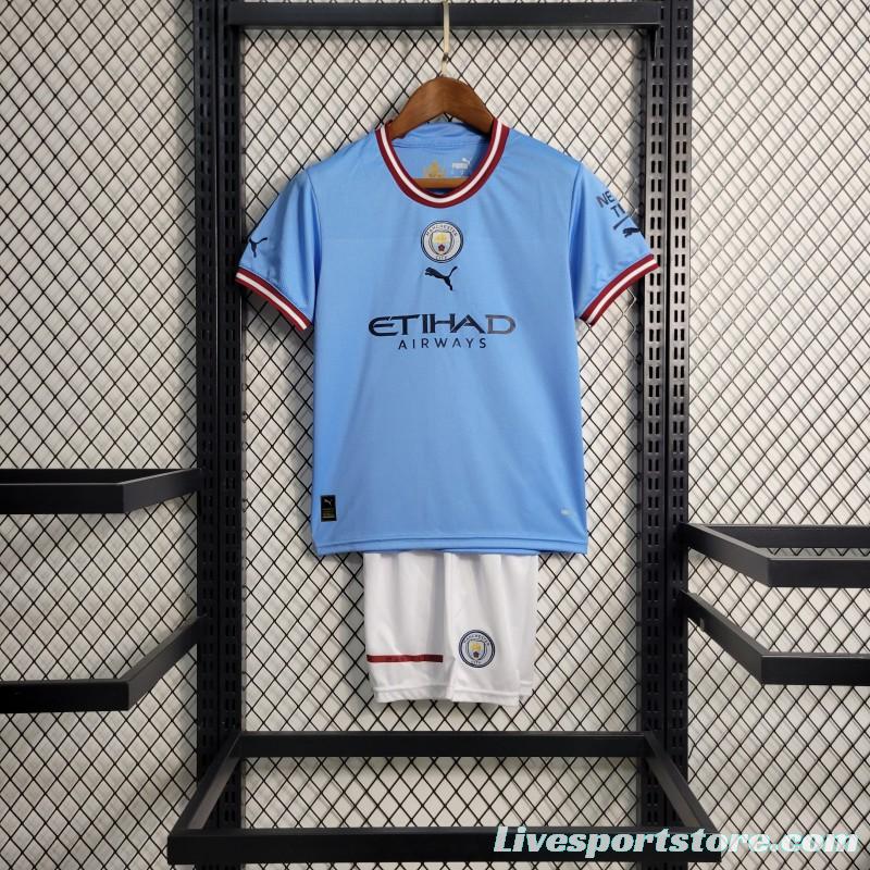 22-23 Kids Manchester City Home Jersey