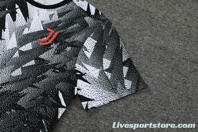 23-24 Juventus Black White Short Sleeve+Shorts