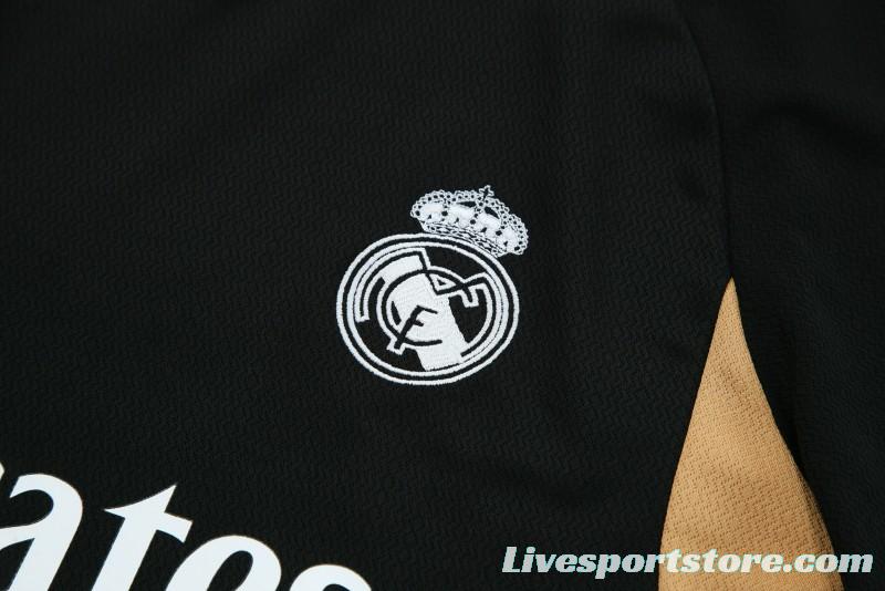 23 24 Real Madrid Black Short Sleeve+Shorts