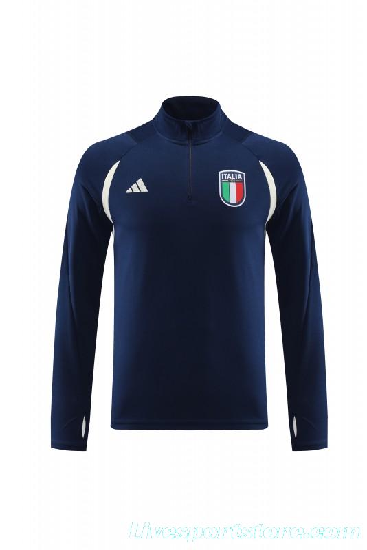 2023 Italy Navy Half Zipper Jacket +Pants