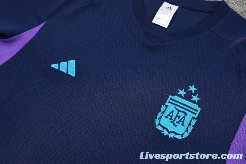 2023 Argentina Navy Short Sleeve+Shorts