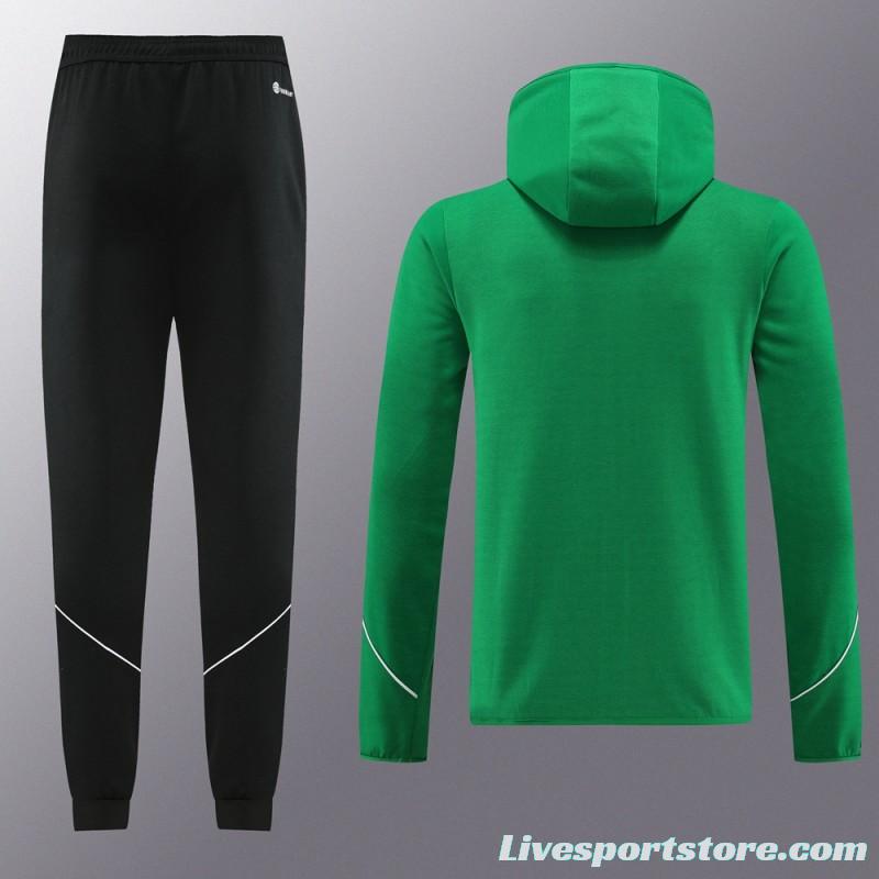 2023 Adidas Green Hoodie Full Zipper Jacket +Pants