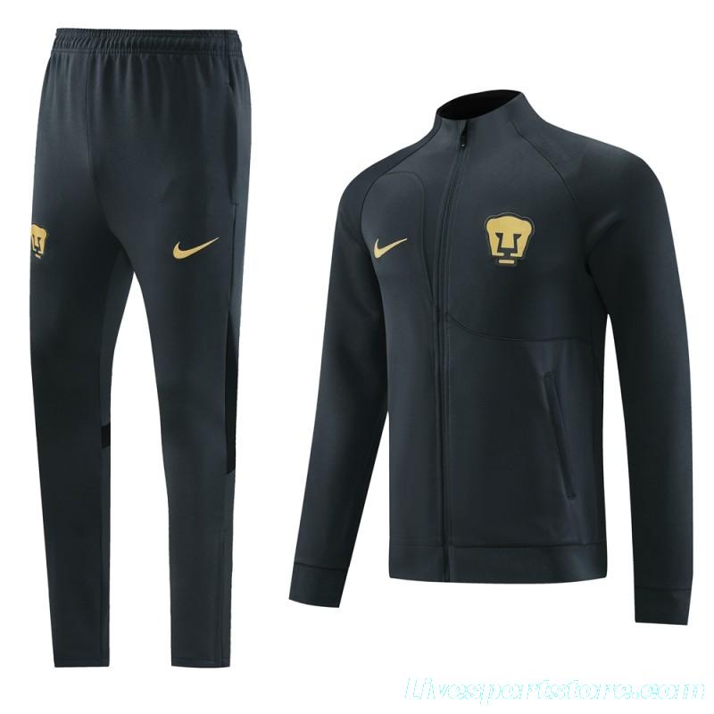 23/24 Pumas UNAM Black Full Zipper Jacket+Pants