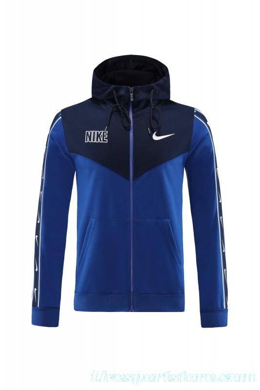 23/24 NIKE Black/Blue Full Zipper Hooide Jacket+Pants