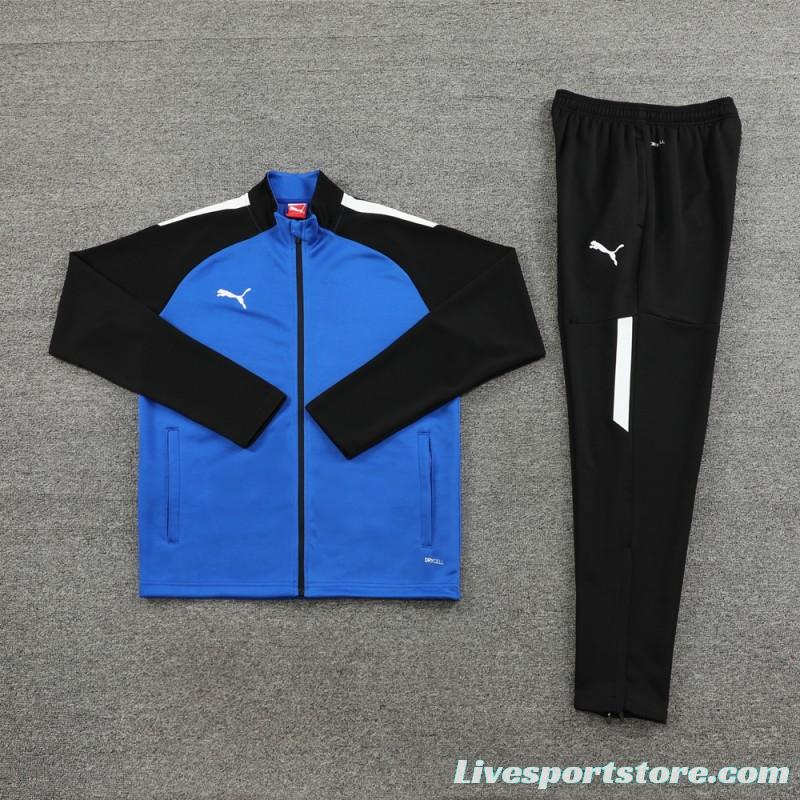 23/24 PUMA Black/Blue Full Zipper Hooide Jacket+Pants