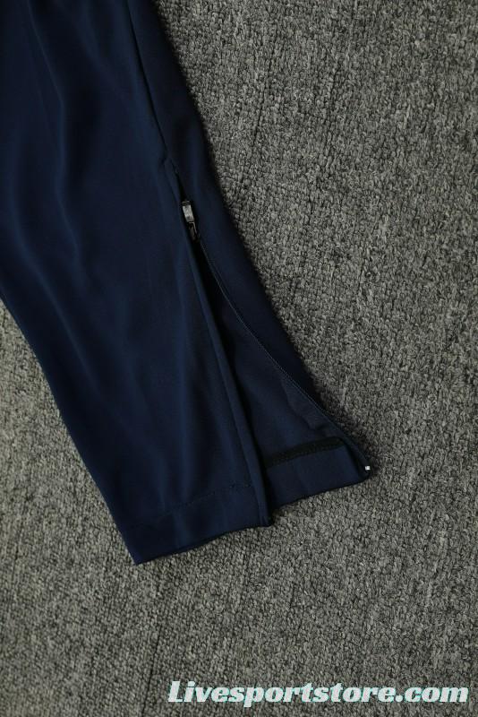 23/24 Al-Nassr Black/Blue Half Zipper Jacket +Pants