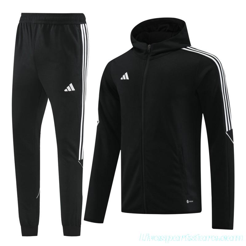 2024 Adidas Black Full Zipper HoodieJacket+Pants