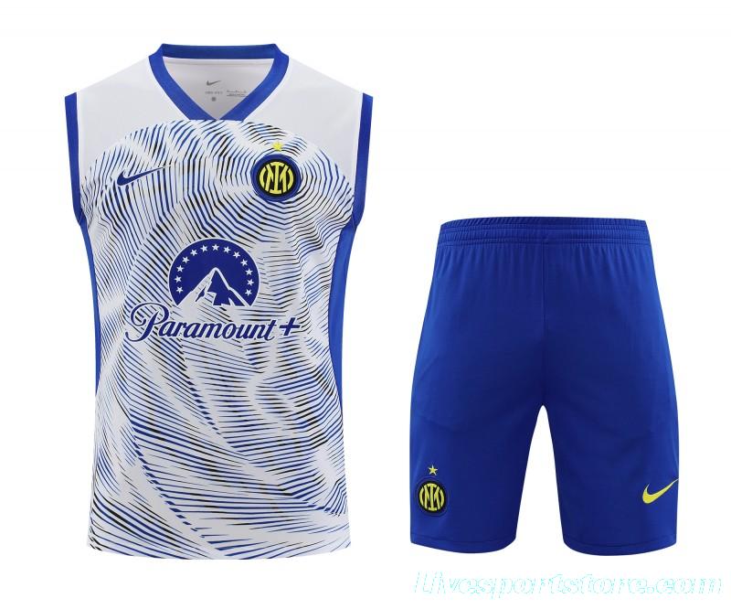 24/25 Inter Milan White Vest Jeresy+Shorts