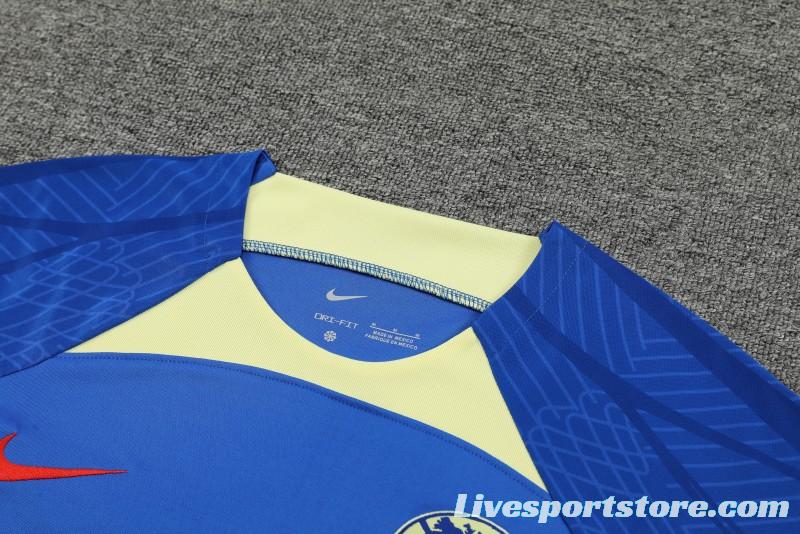 24/25 Club America Blue/Yellow Short Sleeve Jeresy+Shorts