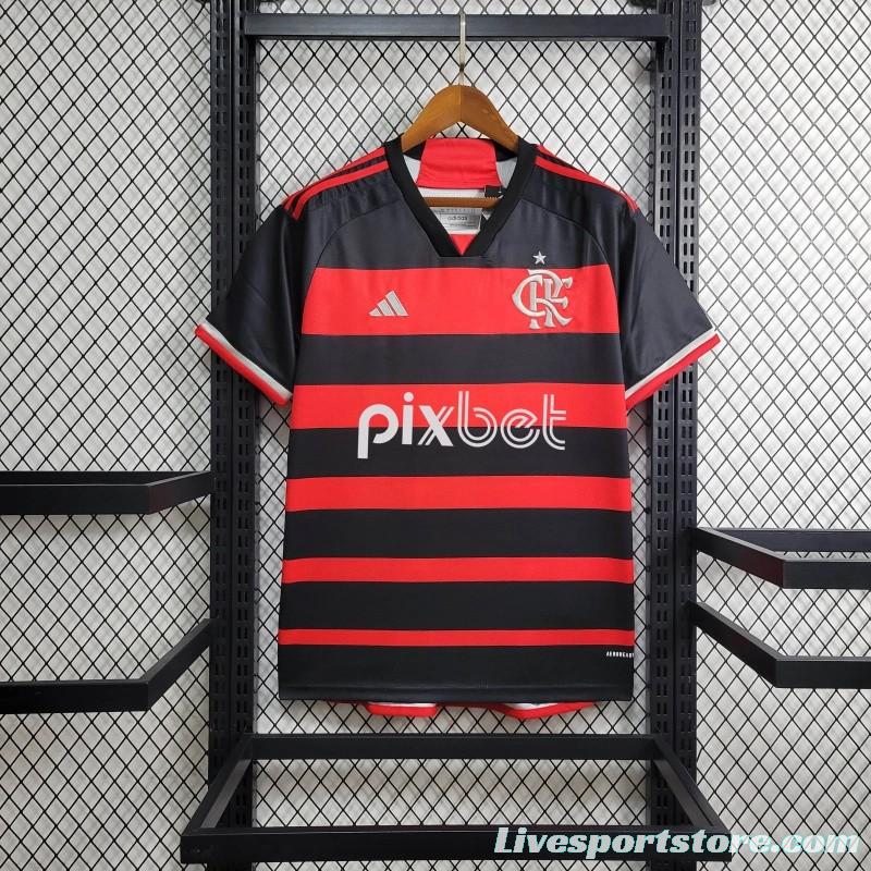 24/25 Flamengo Home Jersey With All Sponsored