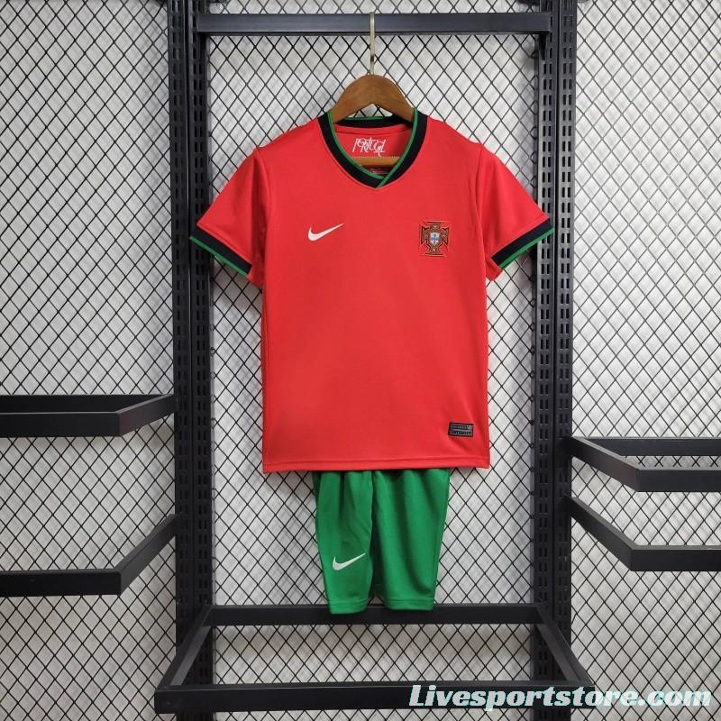 2024 Kids Portugal Home Jersey