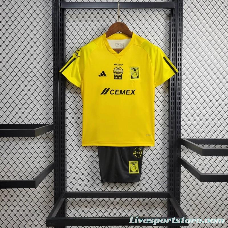 23/24 Kids Tigres UANL Yellow Training Jersey