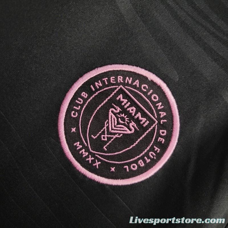 24/25 Kids Inter Miami Away Black Jersey With New Sponsor