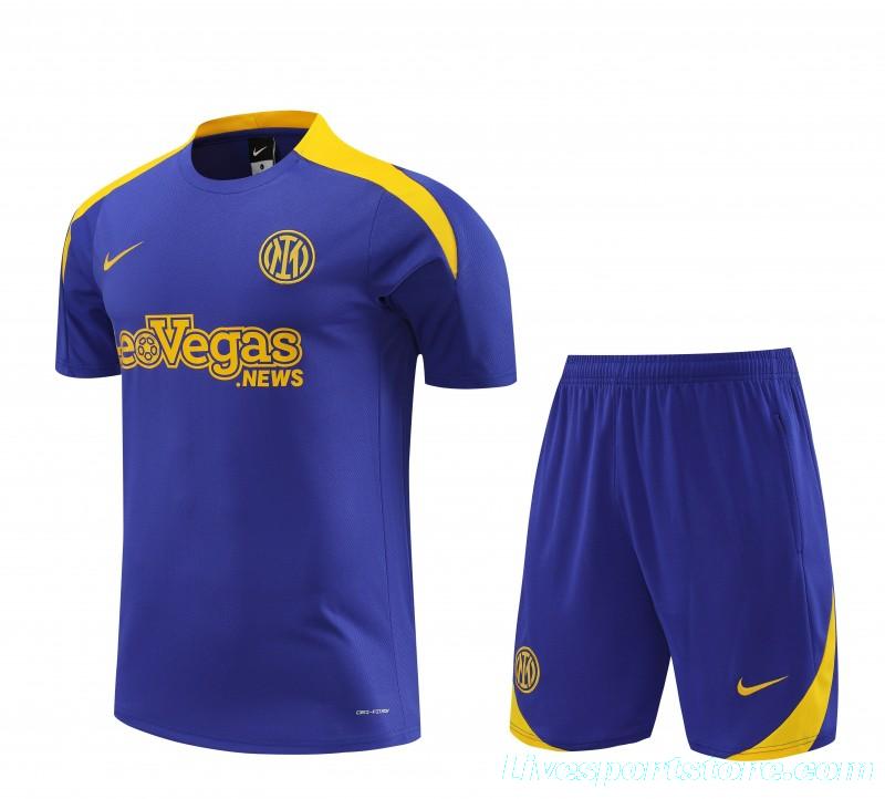 24/25 Inter Milan Blue Short Sleeve Jeresy+Shorts