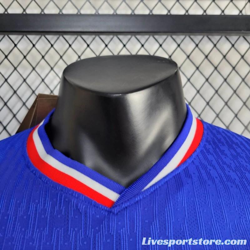 Player Version 2024 France Home Long Sleeve Jersey