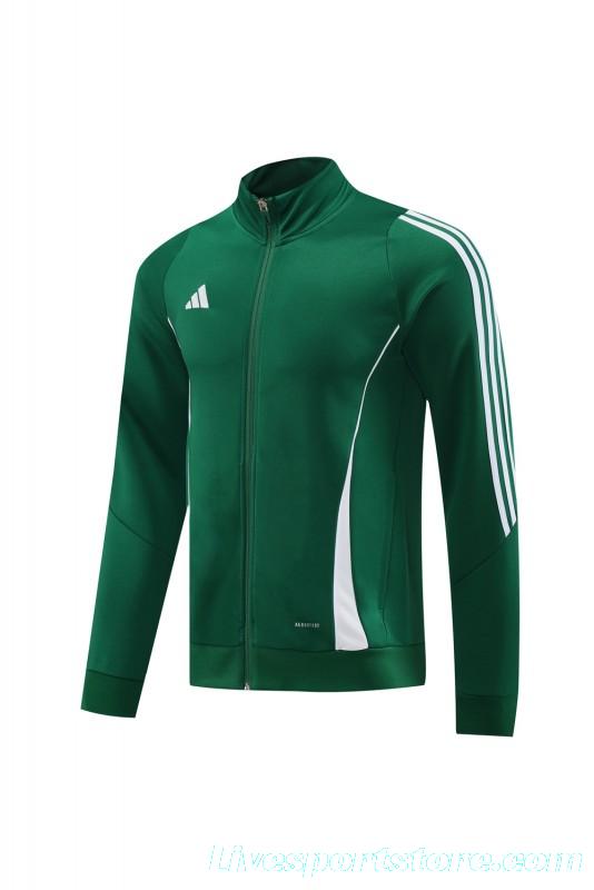 2024 Adidas Green/White Full Zipper Jacket+Pants