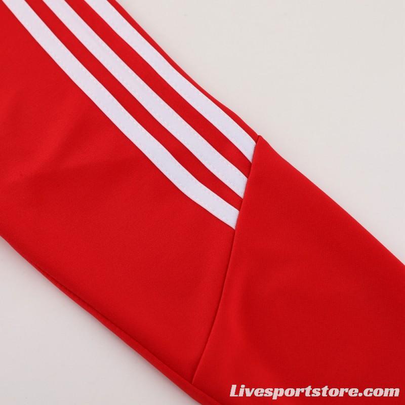 2024 Adidas Red Half Zipper Jacket+Pants