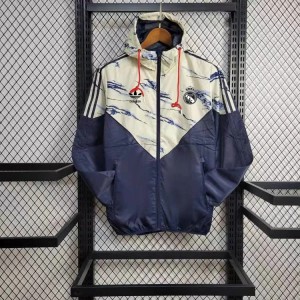 24/25 Real Madrid Navy/Beige Windbreaker