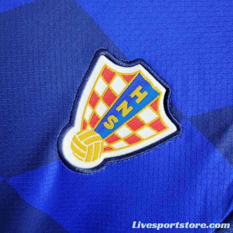 2024 KIDS Croatia Away Blue Jersey